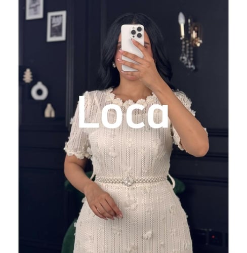 فستان ناعم طويل مع حزام فخم من لوكا فاشن