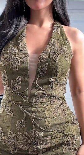 فستان سهره زيتي