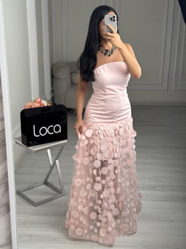 فستان سهره وردي توب