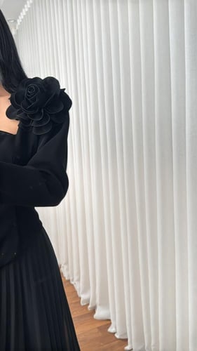 فستان سهره اسود بكسرات