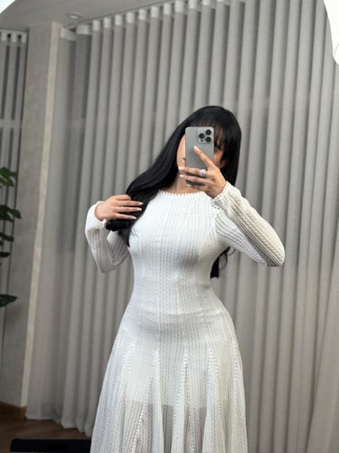 فستان ناعم باكمام مميزه