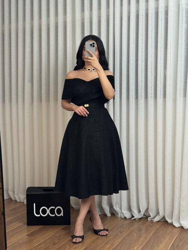 فستان ناعم اسود