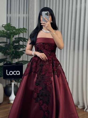 فستان سهره مطرز بتصميم جذاب