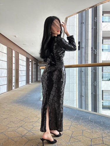 فستان سهره بترتر اسود