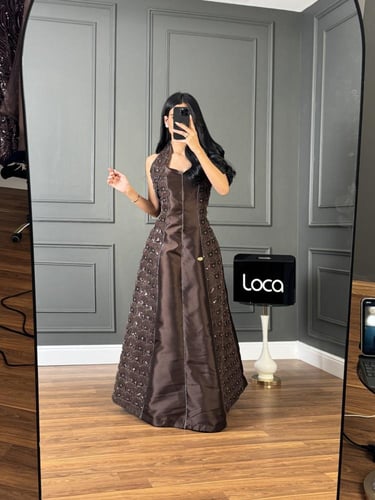 فستان سهره بني