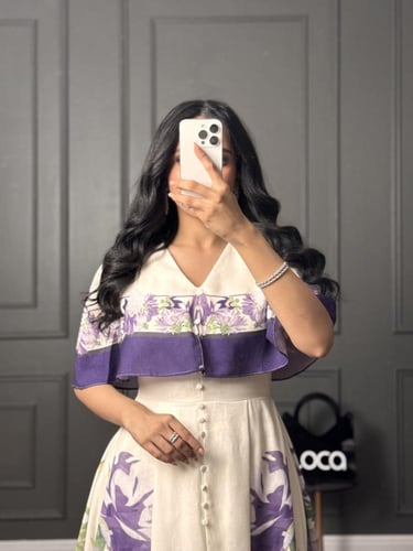 فستان ناعم مشجر وانيق من لوكا فاشن