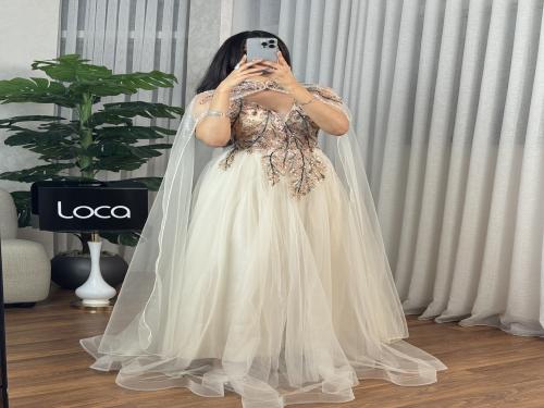 فستان سهره راقي تل مطرز