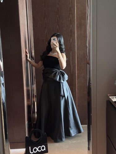 فستان سهره اسود توب