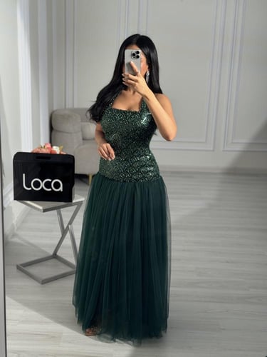 فستان سهره اخضر