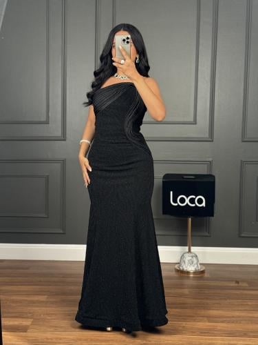 فستان سهره اسود مميز