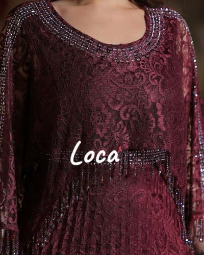 فستان سهره ا مطرز بتصميم مميز