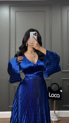 فستان مميز من التفته الناعم وبكسرات بيليسيه من لوك...