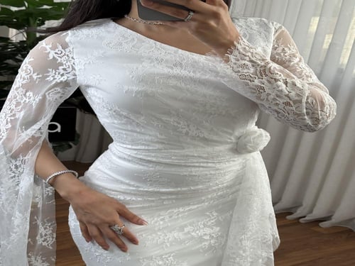 فستان سهره دانتيل ابيض