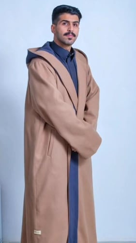 فروه شتوي دبل فيس كحلي - بيج غامق