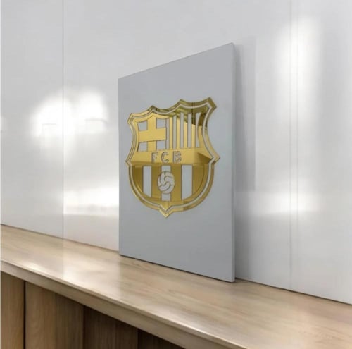 لوحة جدارية فاخرة بشعار نادي برشلونه الأسباني