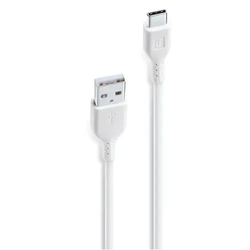 سلك شحن USB تايب سي ربل أبيض - Cellularline