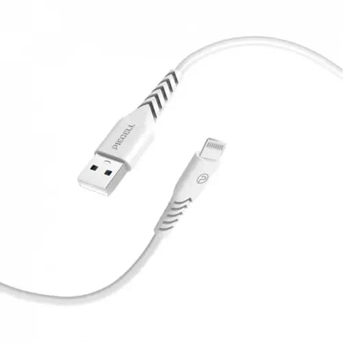 سلك شحن USB أيفون ربل 2 متر أبيض - PIECELL