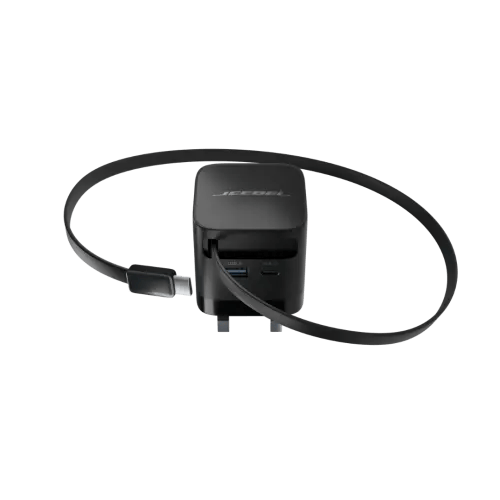 شاحن جداري 65 واط مع سلك شحن تايب سي مدمج JEEBEL -...