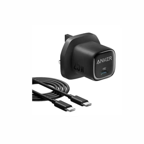 شاحن جداري 25 واط منفذ بي دي مع سلك شحن تايب سي تا...