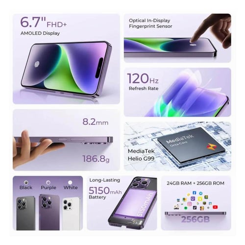 Oukitel Mobile P1 256GB 4GB Purple