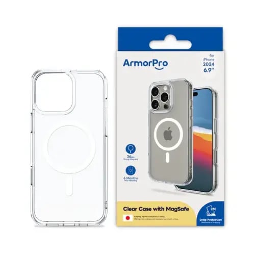 كفر ماج سيف شفاف ايفون 16 برو ماكس - ARMOR PRO