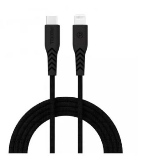 سلك شحن PD أيفون قماش أسود - PIECELL