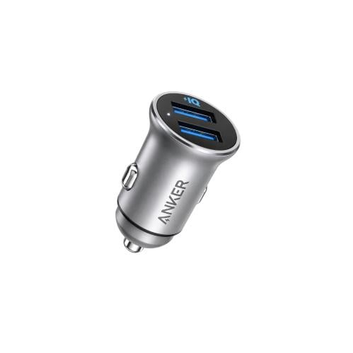 شاحن سيارة 24 واط منفذين USB فضي - ANKER