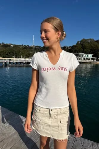 AVA STAY WEIRD TOP