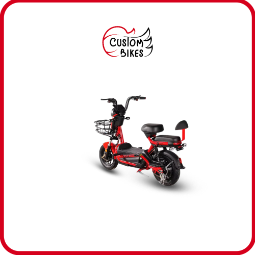 دراجة كهربائية بقوة عالية من باور سبورت لون احمر