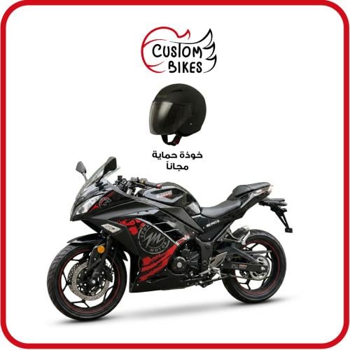 دراجة نارية ريس 250CC موديل 2026 لون اسود/احمر
