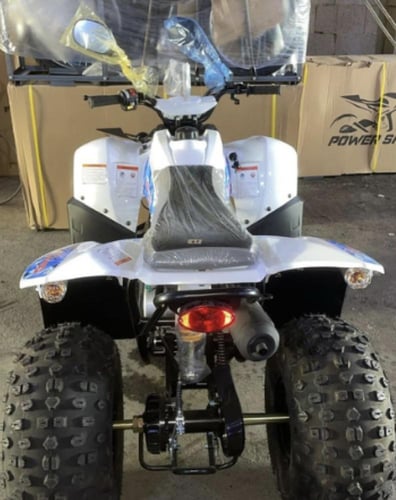 دباب رام يورو 110cc تايوان 4 كفرات لون ابيض