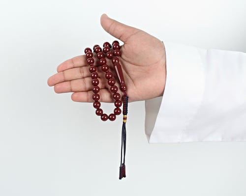 مسباح بكلايت عنابي كركوشة تفصيل يدوي