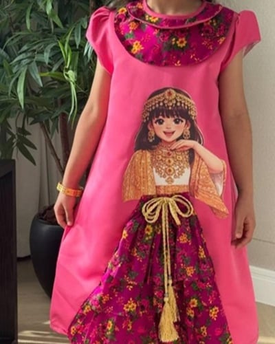 فستان شالكي بناتي