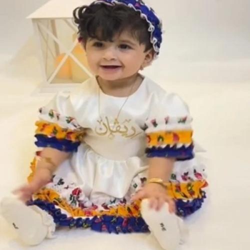 فستان شالكي بناتي انيق