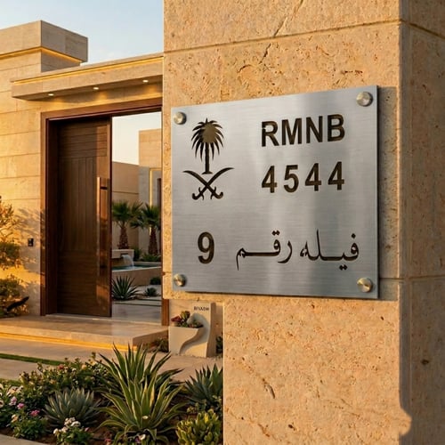 لوحة العنوان الوطني سيفين ونخلة