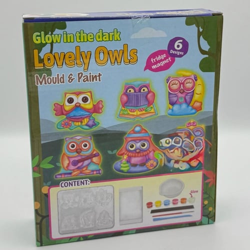 لعبة صنع مغناطيسيات للثلاجة على شكل بومة تتوهج في...