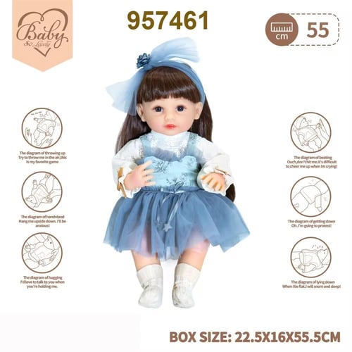 لعبة دمية طفلة حديثة الولادة التفاعلية حجم كبير من...