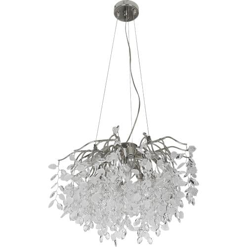 علاقي مودرن فضي+شفاف+ابيض E14*10