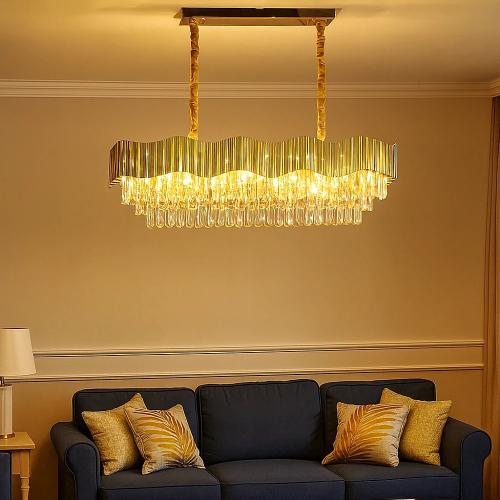 نجف مودرن ذهبي 1000*350 E14*14L