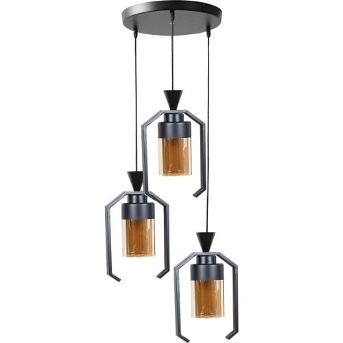 علاقي مودرن اسود E27*3