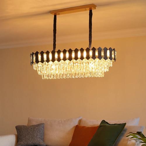 نجف مودرن قطر 1000*350 ملم اسود مع ذهبي E14*14L