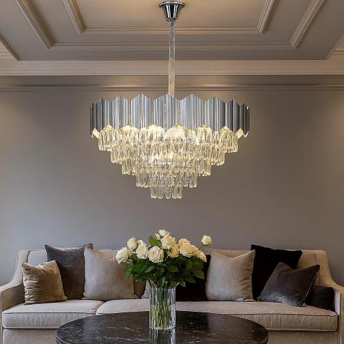 نجف مودرن فضي E14*15L مقاس 80 سم