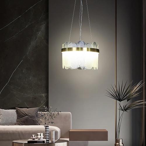 نجف مودرن لون شكل ذهبي متعددة الألوان ( كريمي + اص...