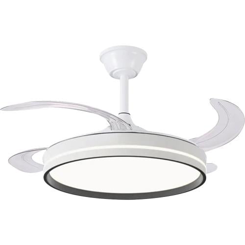 نجف مروحة ابيض لون الانارة 3اضاءات (75 واط ) قطر 5...