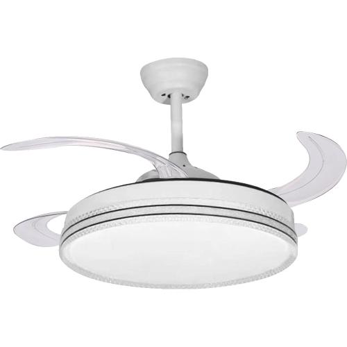 نجف مروحة ابيض لون الانارة 3اضاءات (75 واط ) قطر 5...