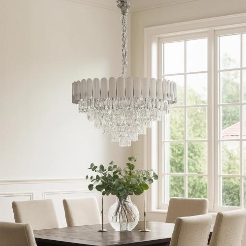 نجف مودرن فضي 800 E14*15