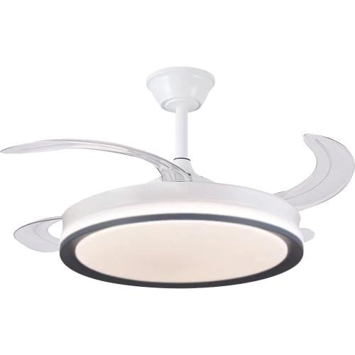 نجف مروحة ابيض لون الانارة 3اضاءات (75 واط ) قطر 5...