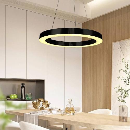 علاقي مودرن قاعدة واحدة اسود لون الانارة اصفر 48 و...