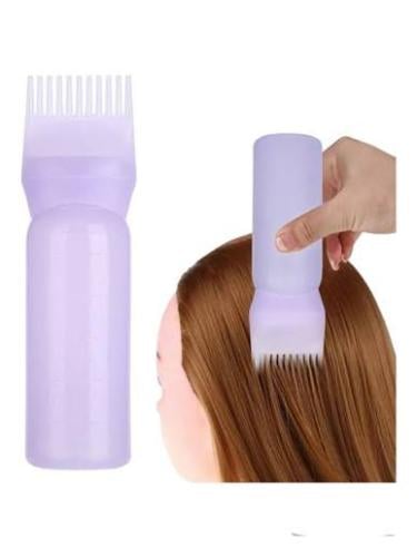 موزع زيت للشعر (علبة زيت للشعر) مع مشط بلاستيك