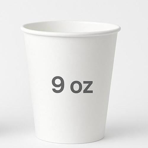 اكواب ورقية سنقل 9oz بدون غطاء SINGAL PAPER CUPS